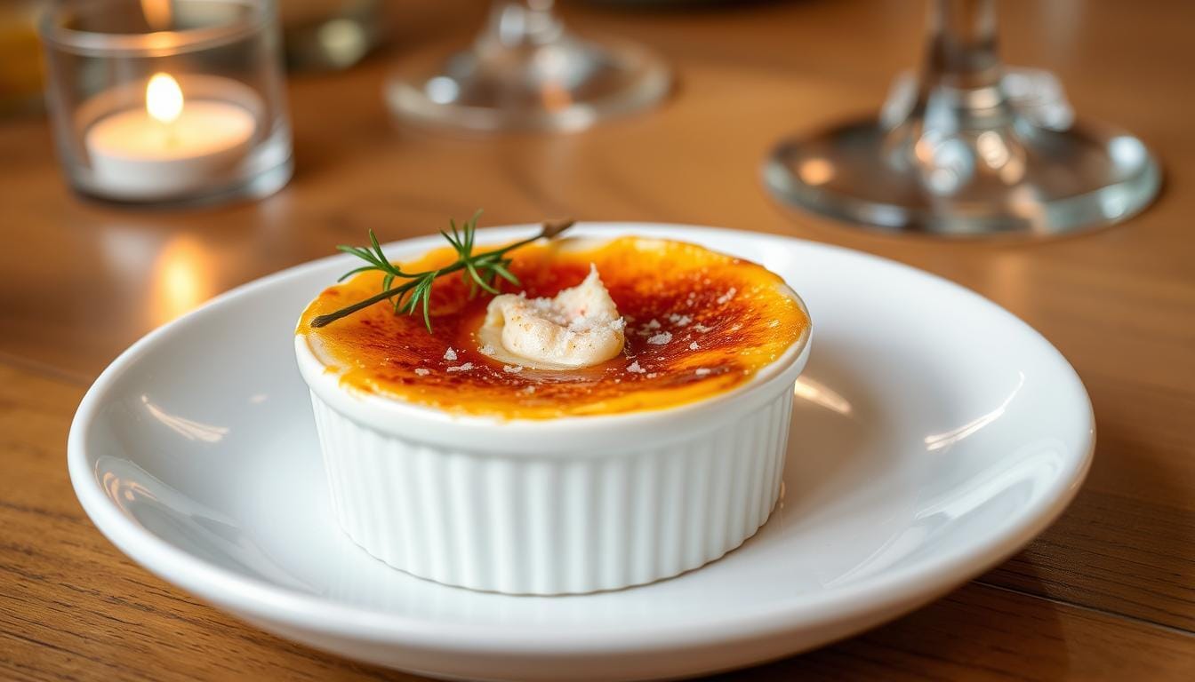 What is crab brulee recipe ?