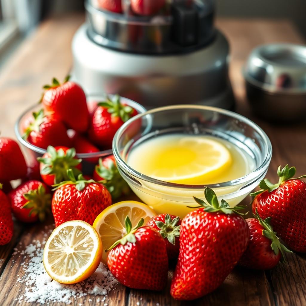 What is strawberry puree made of?