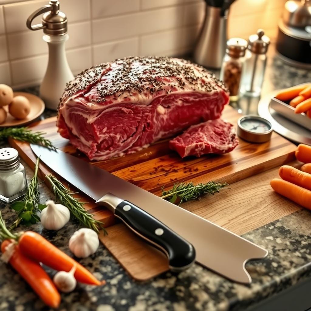 essential equipment and ingredients for prime rib